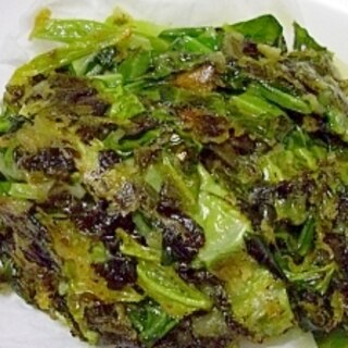 節約レシピ♪きゃべつの外側と茶がらのかき揚げ